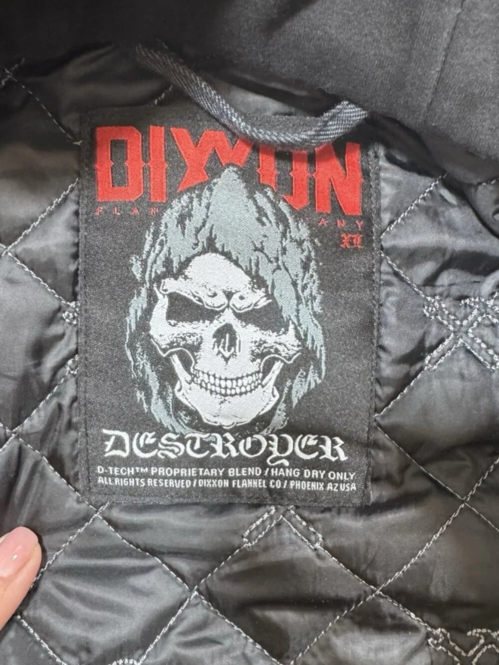 DIXXON Flannel DESTROYER Hooded Flannel Jacket Men's XL Plaid Zip Snap Grunge